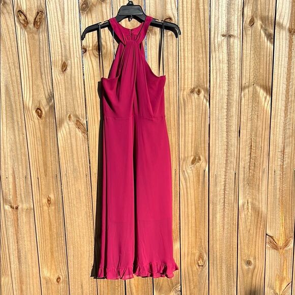 Bcbgeneration Purple Berry Elegant Halter Neck Dress NWT 8 - Picture 3 of 15